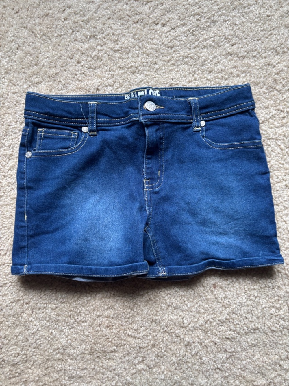 Denim-Look Navy Kids Shorts